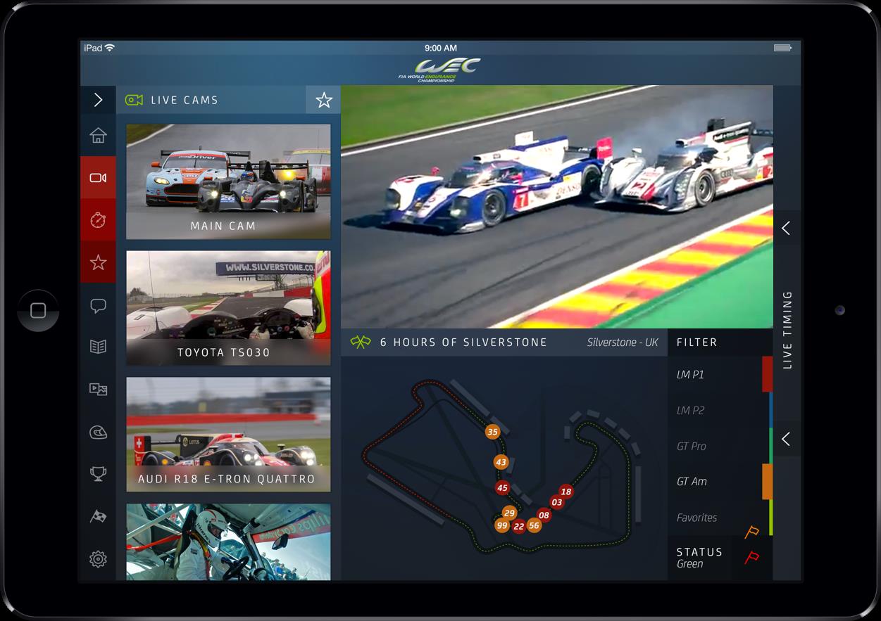 FIA WEC, l'application second écran